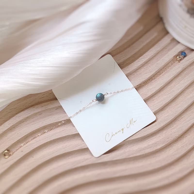 黑體拉長石 14kgf手鍊