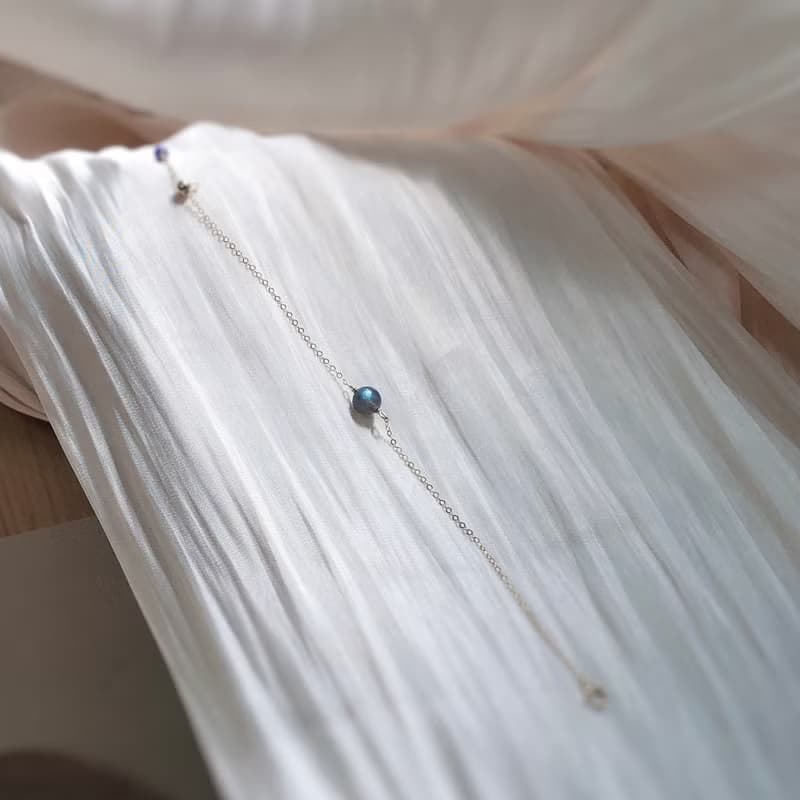 黑體拉長石 14kgf手鍊