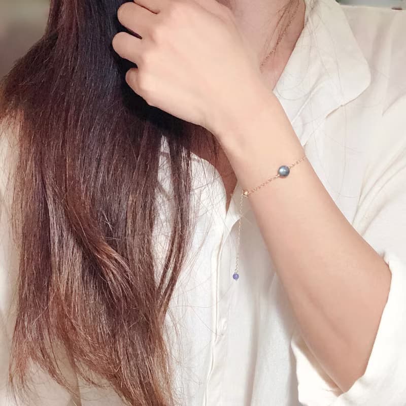 黑體拉長石 14kgf手鍊