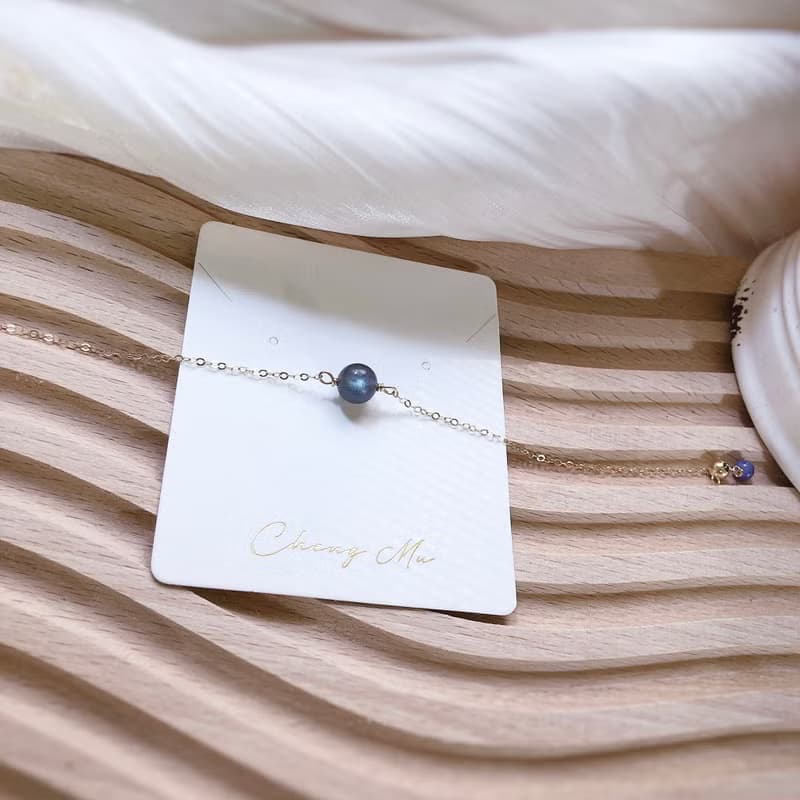 黑體拉長石 14kgf手鍊