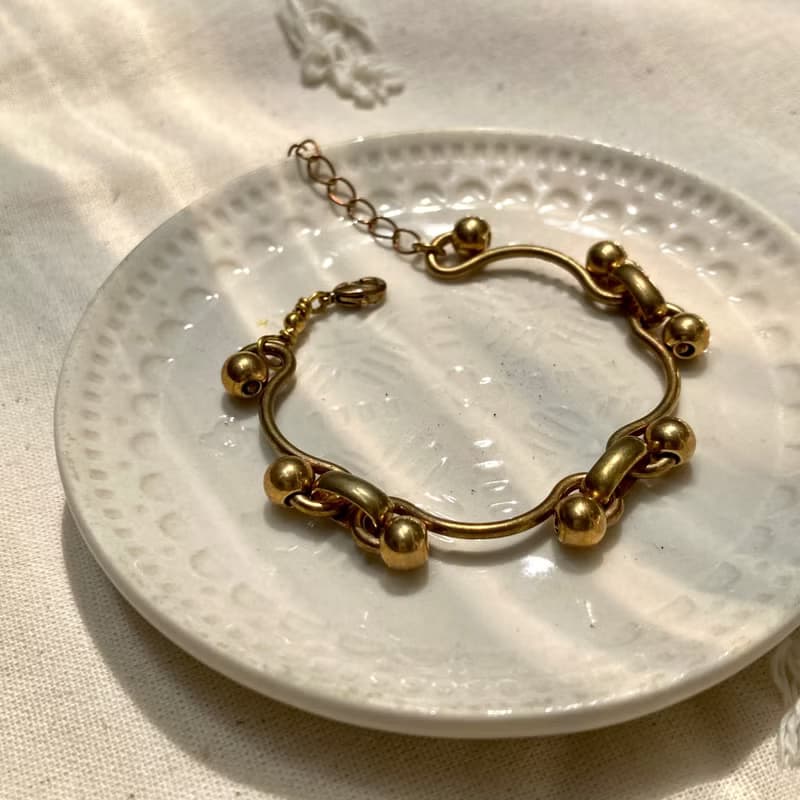 老林雜貨 | 有份量黃銅造型手鍊