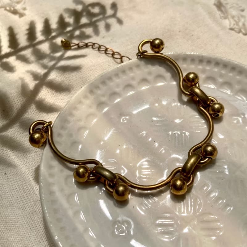 老林雜貨 | 有份量黃銅造型手鍊