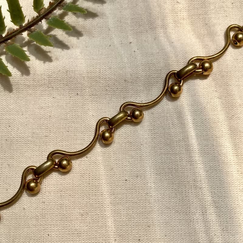 老林雜貨 | 有份量黃銅造型手鍊