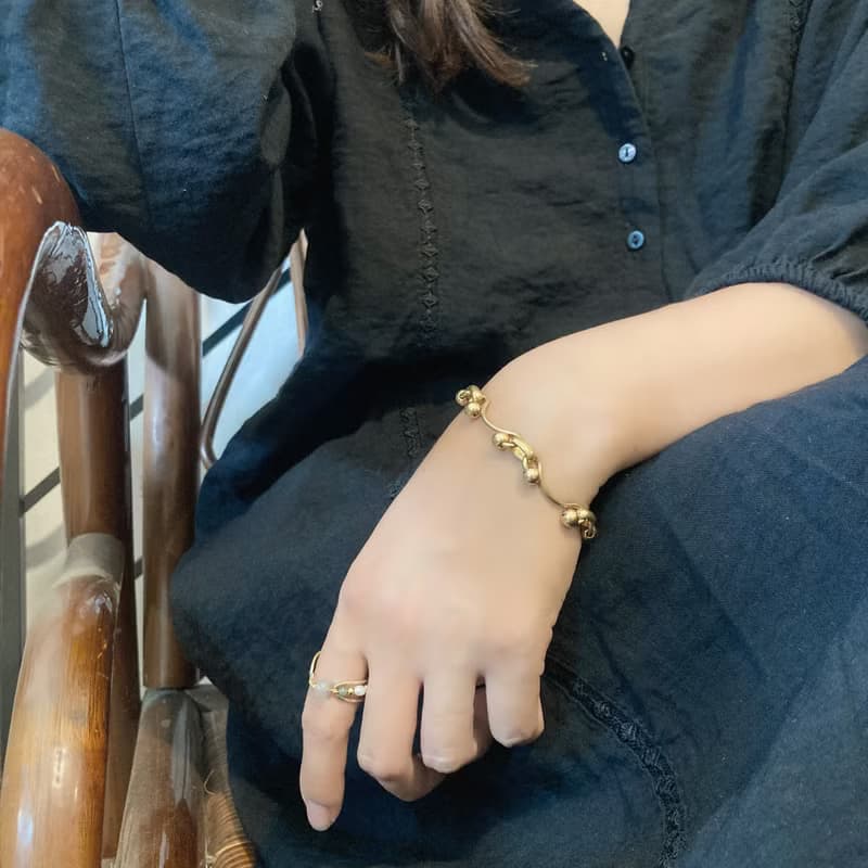 老林雜貨 | 有份量黃銅造型手鍊