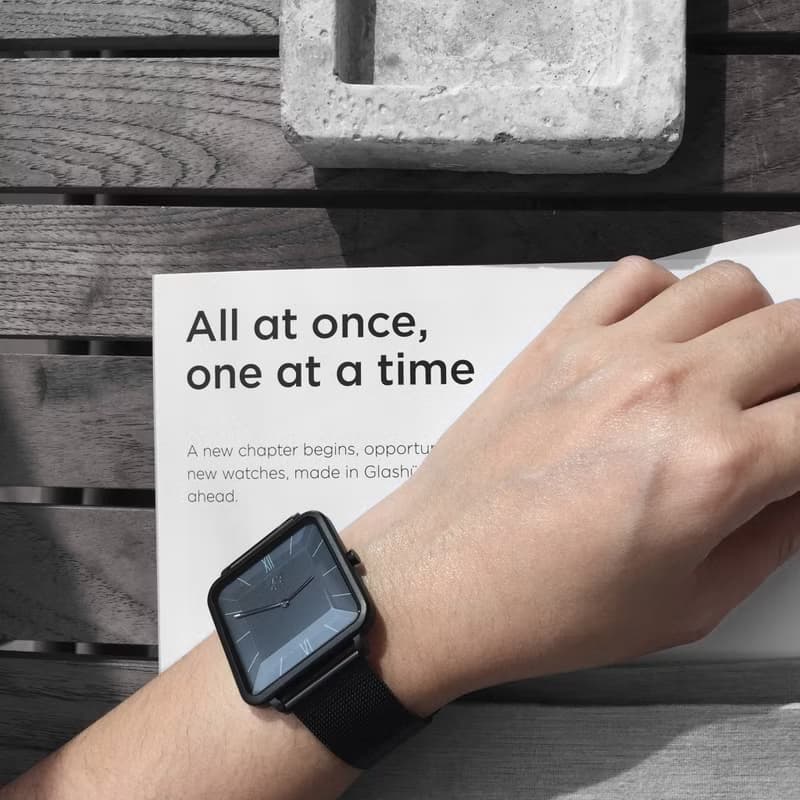 THIN 5011 時尚極簡晶礦方錶 - 黑