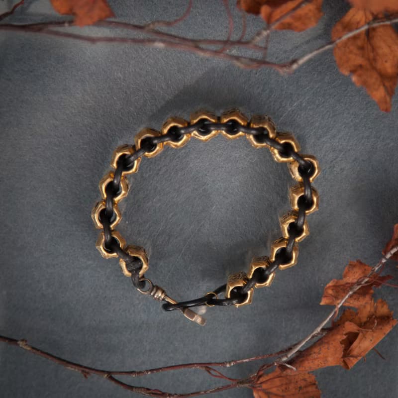 Massive rune bracelet thor hammer. Viking jewelry. Man present. Pagan bangle.