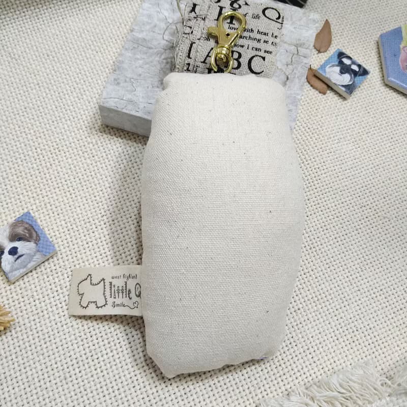狐狸犬~布料吊飾~啾啾叫~鑰匙圈狗玩具