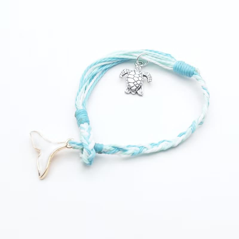 波希米亞 海洋鯨魚+海龜 防水衝浪手鍊