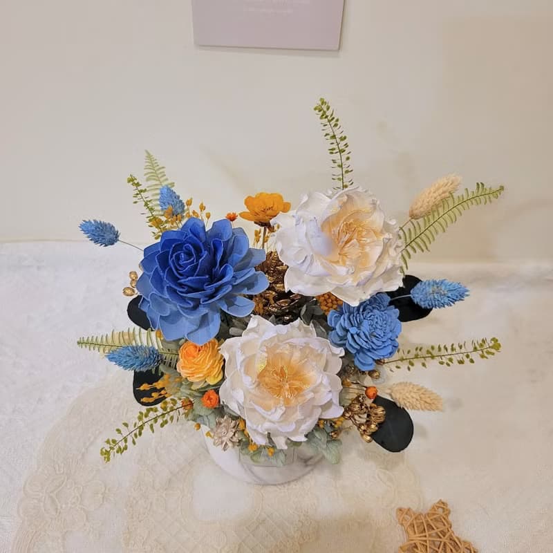 索拉桌花。盆花。擺飾。附包裝。開幕花禮。擴香