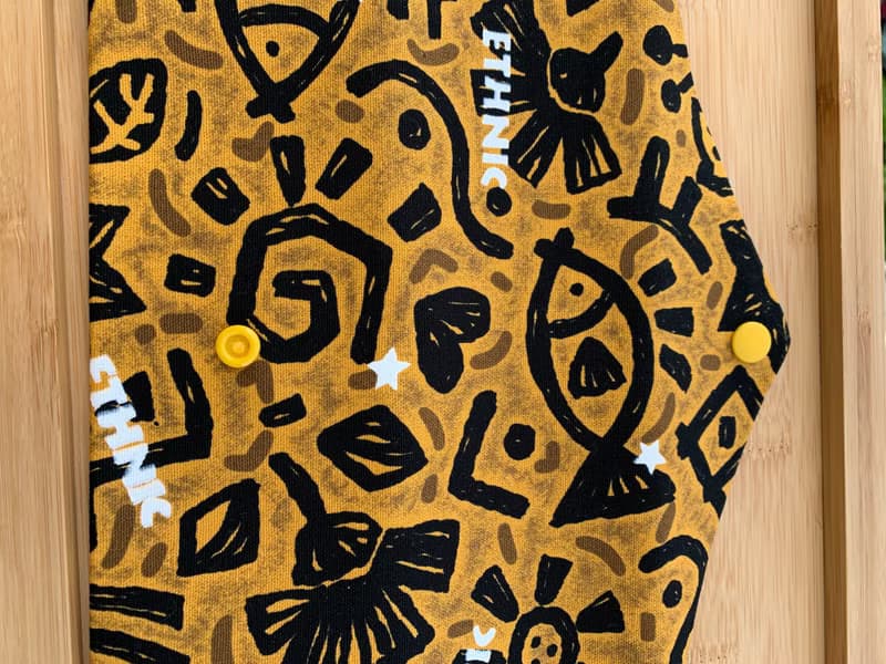 文青風環保筷袋 ~馬雅文明 斑駁橘黃 收納包.環保筷袋.手作餐具袋