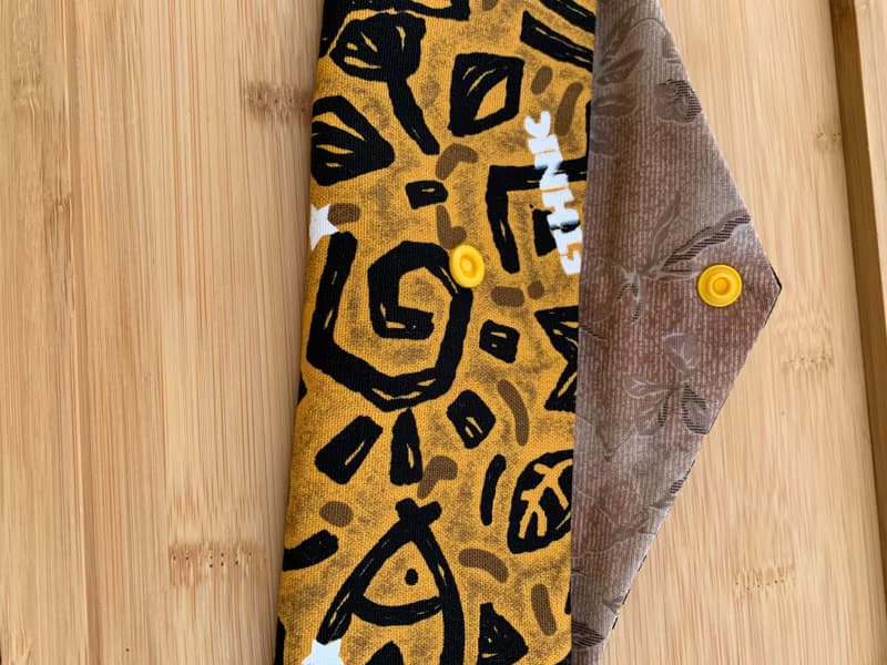 文青風環保筷袋 ~馬雅文明 斑駁橘黃 收納包.環保筷袋.手作餐具袋