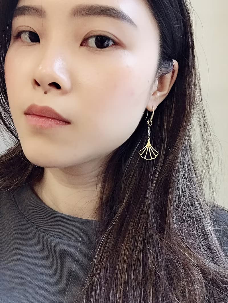 黃銅耳環_墜飾可拆_彼岸煙花