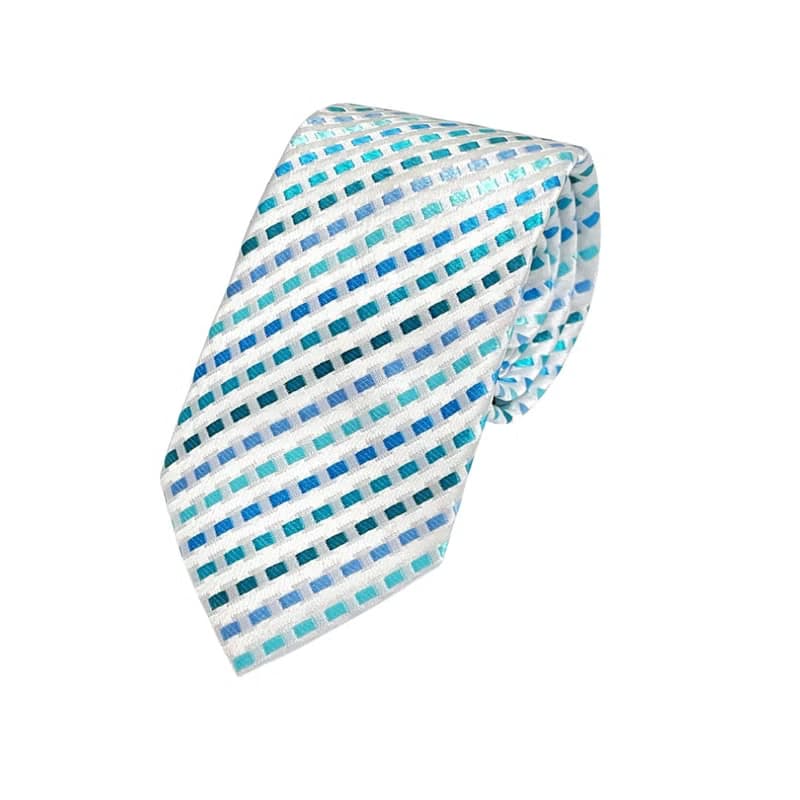 漸層藍綠格領帶