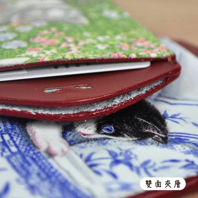 手作玫瑰 真皮卡套 票卡夾 證件套 識別證 (送掛繩) 聖誕交换禮物