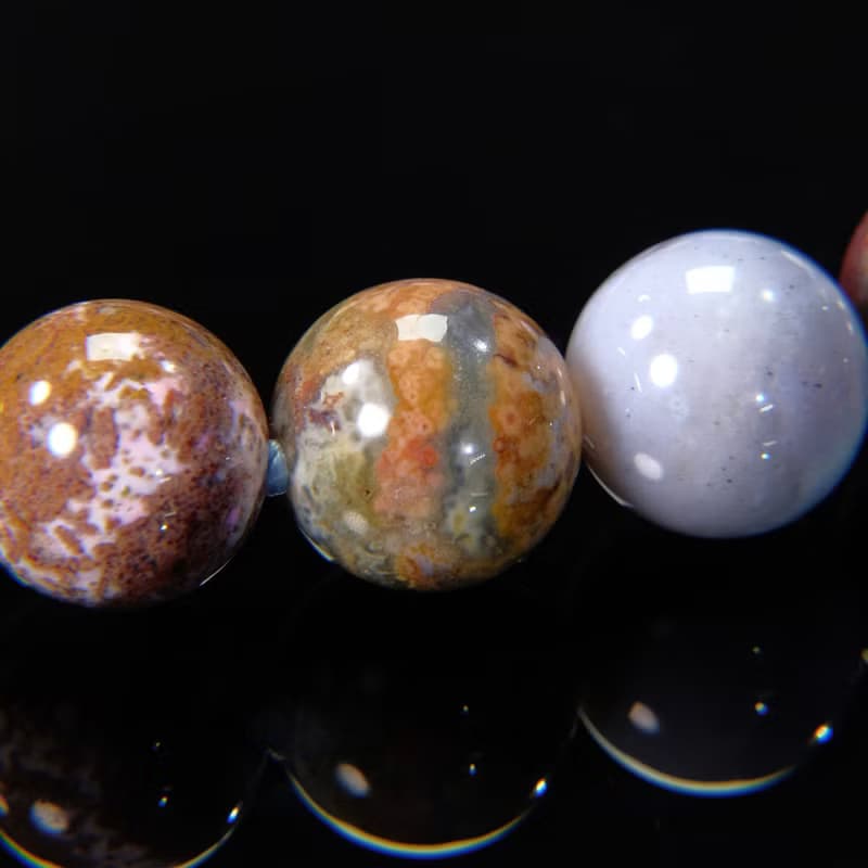 海洋碧玉水晶手鍊│10mm 舒緩情緒 和諧心靈 增進人緣 開運飾品