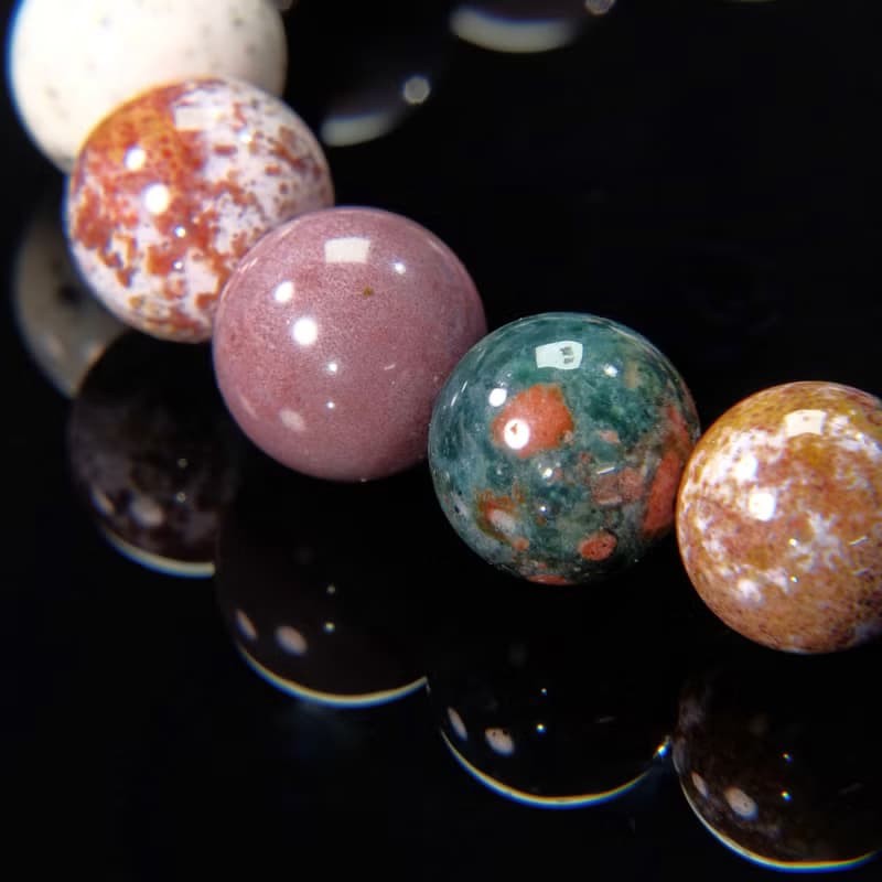 海洋碧玉水晶手鍊│10mm 舒緩情緒 和諧心靈 增進人緣 開運飾品