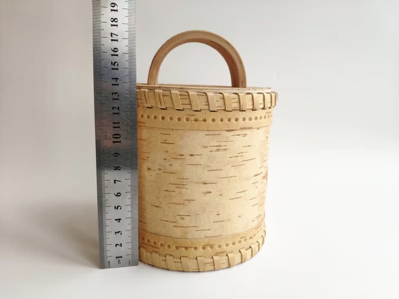 Birch bark box, birch bark canister, tea box
