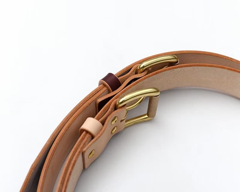 英國馬韁革皮帶 真皮腰帶 銅扣 寛牛皮褲帶 禮物【免費刻英文名】