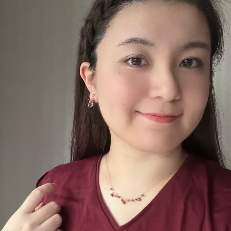 14KGF 石榴石 獨一無二的項鍊 / 一月誕生石