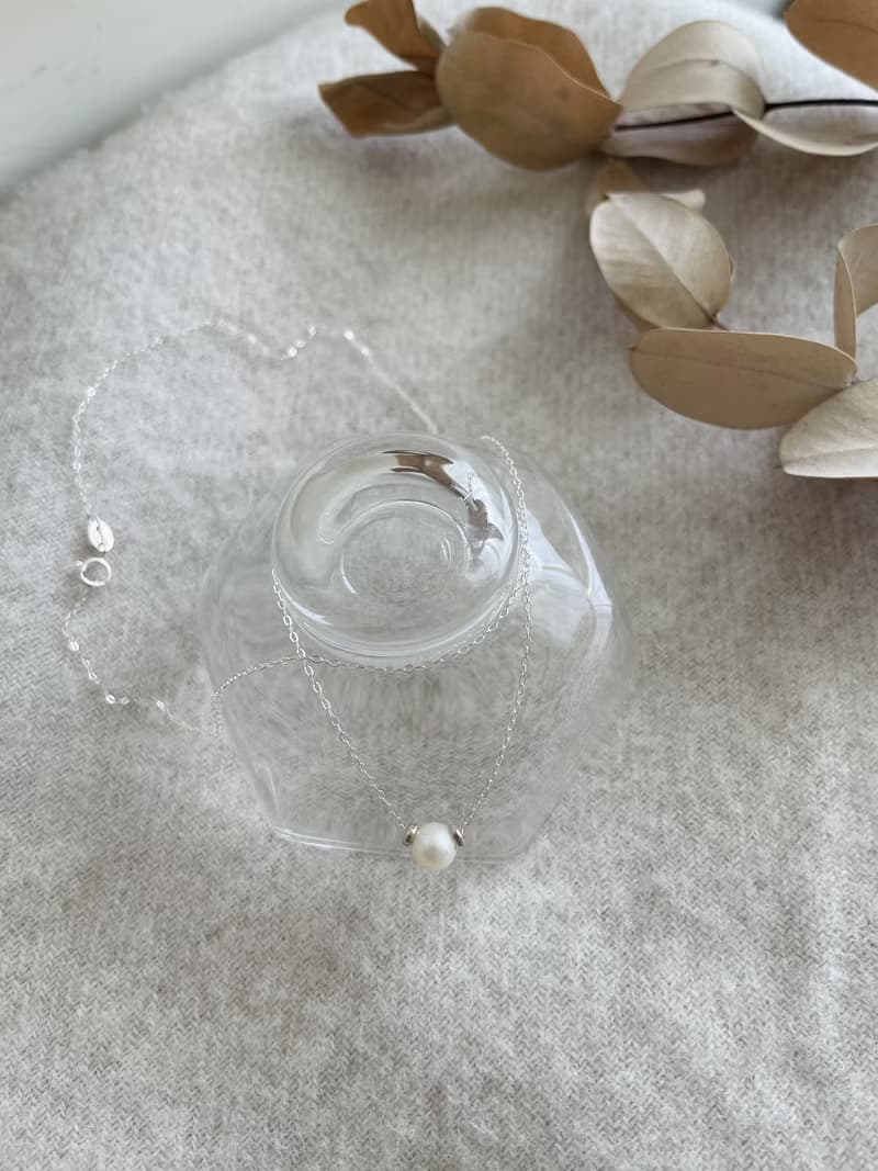 天然淡水珍珠 純銀項鍊 珍珠鎖骨鍊