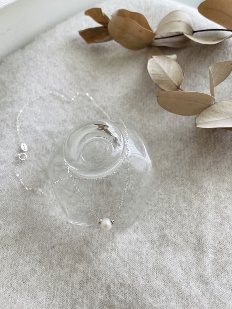 天然淡水珍珠 純銀項鍊 珍珠鎖骨鍊