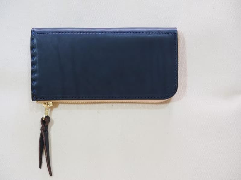 L字ファスナーの長財布 / ネイビー