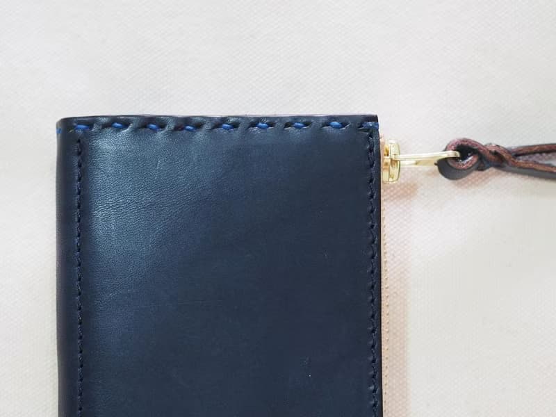 L字ファスナーの長財布 / ネイビー