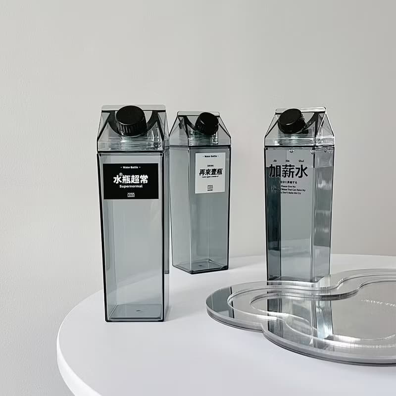 水瓶超常 隨行杯500ml 透明牛奶水杯