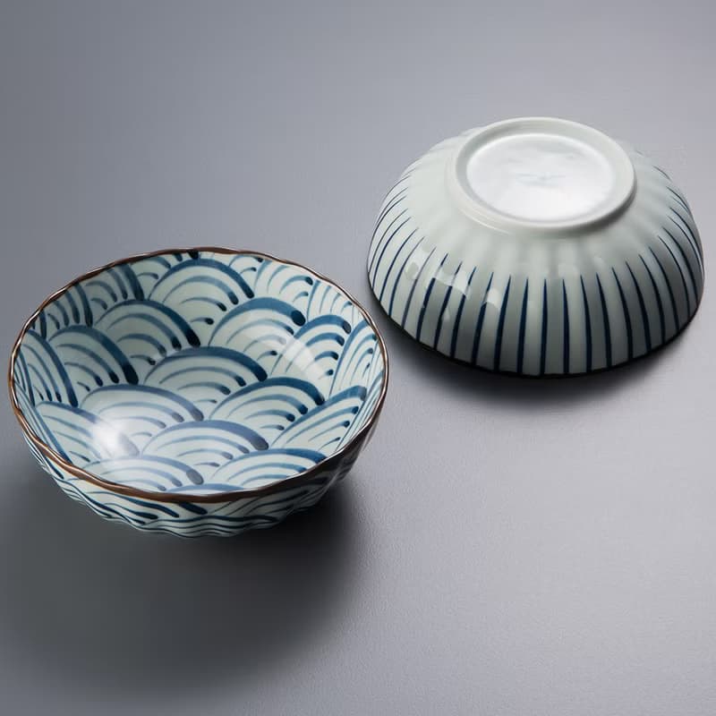 【西海陶器】波佐見燒 職人手繪系列丼飯碗 (2件式) - 禮盒組