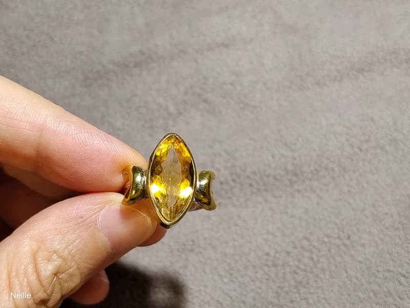 天然 黃水晶 925純銀 戒指 尼泊爾 手工製