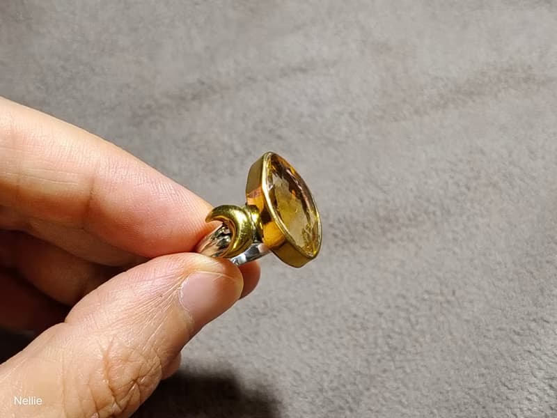 天然 黃水晶 925純銀 戒指 尼泊爾 手工製