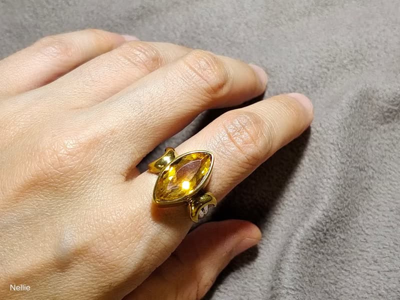 天然 黃水晶 925純銀 戒指 尼泊爾 手工製