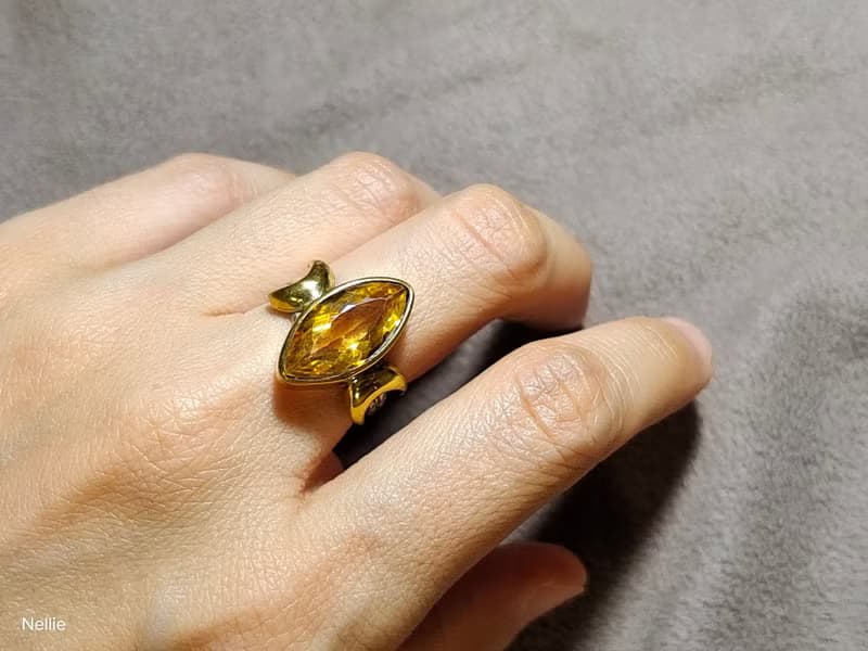 天然 黃水晶 925純銀 戒指 尼泊爾 手工製