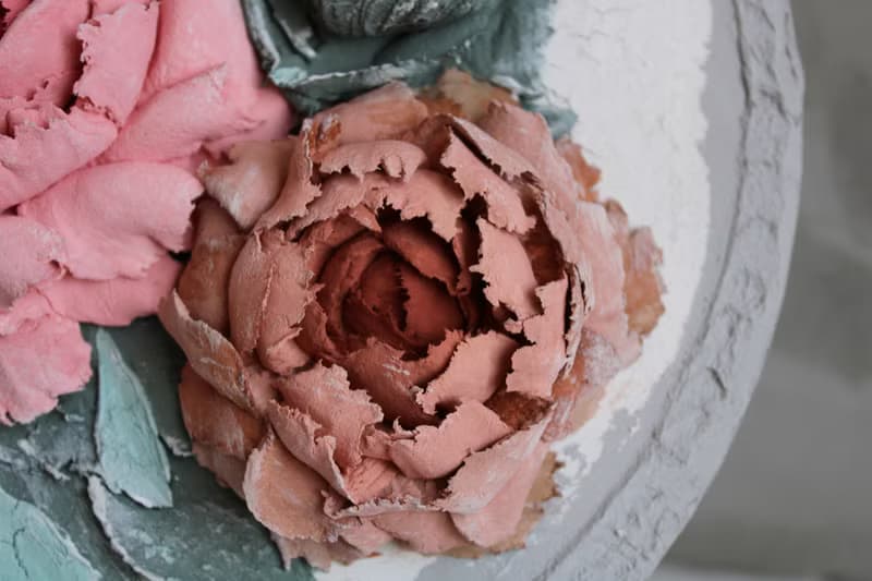 3d peonies, original floral painting, textured wall decor