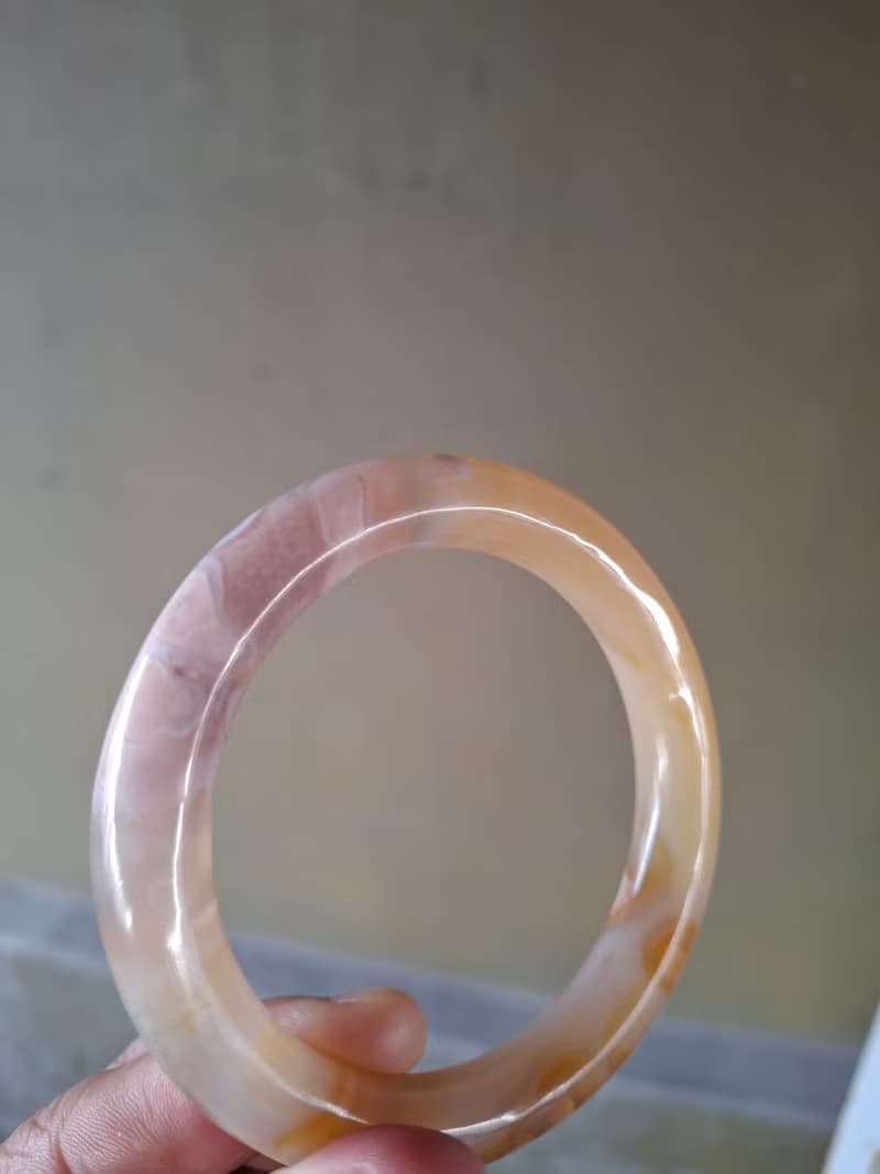 Miss feng天然石-樱花瑪瑙手鐲