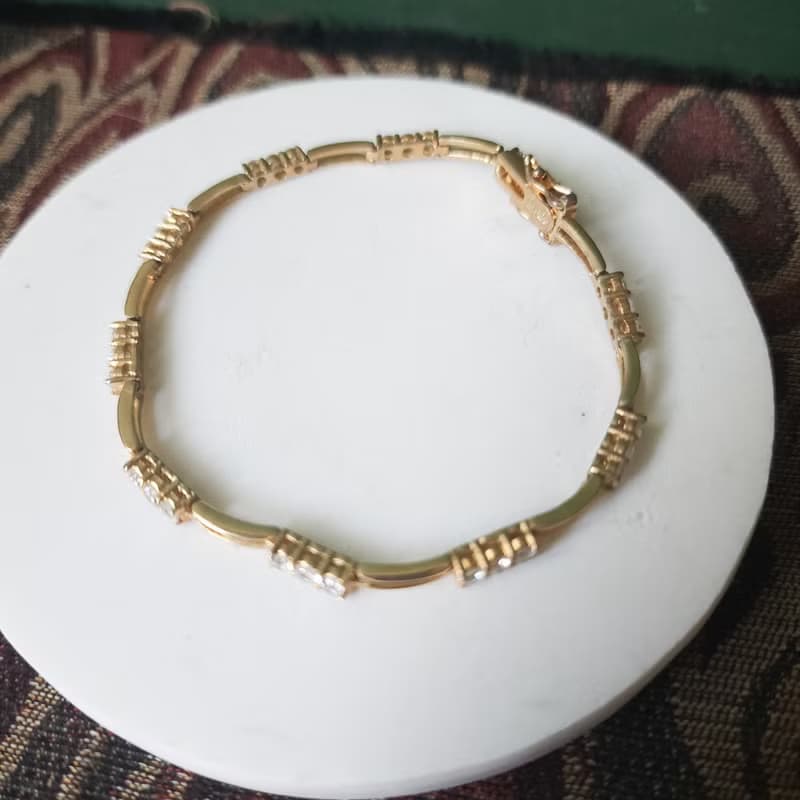 【星期天】閃耀細緻鏤空金色手鍊