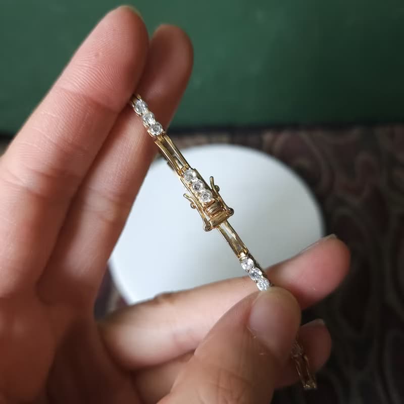 【星期天】閃耀細緻鏤空金色手鍊