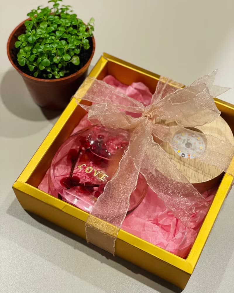 嵐緹花香室 浪漫永生花浮游花燈 生日禮物/永生花/母親節禮物