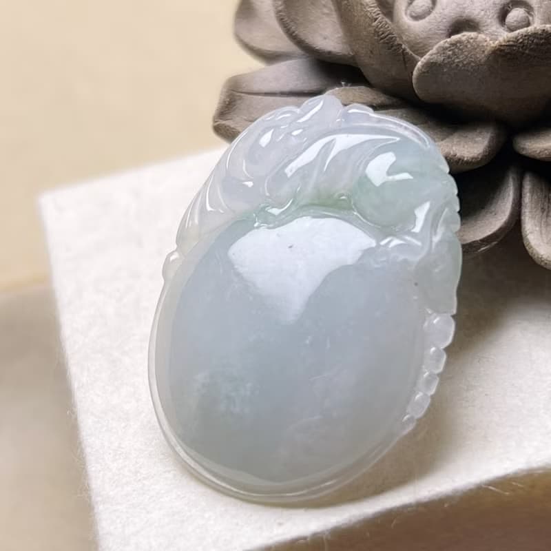 【福掛】冰種飄花翡翠闔家福瓜 | 天然緬甸A貨翡翠 | 送禮