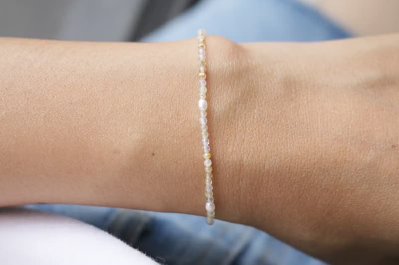 手環 金髮晶 珍珠 - 生日快樂 -