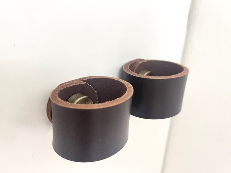 極簡皮革抽屜手把 梳妝台把手 皮革櫥櫃把手 北歐室內設計師專屬