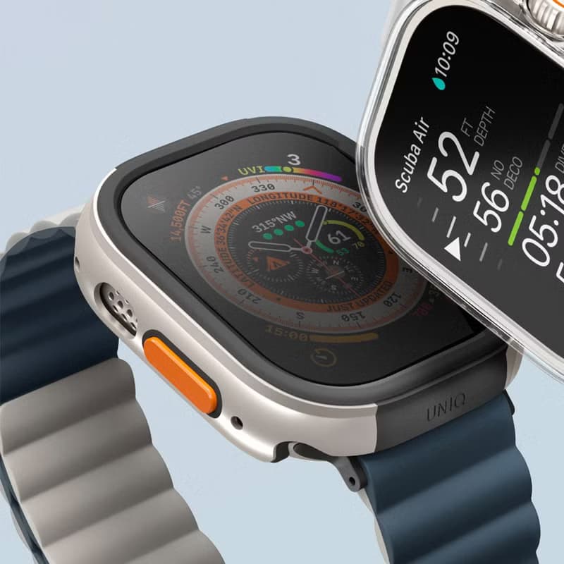 Apple Watch Ultra/Ultra 2 Valencia 輕薄鋁合金防撞殼49mm -銀