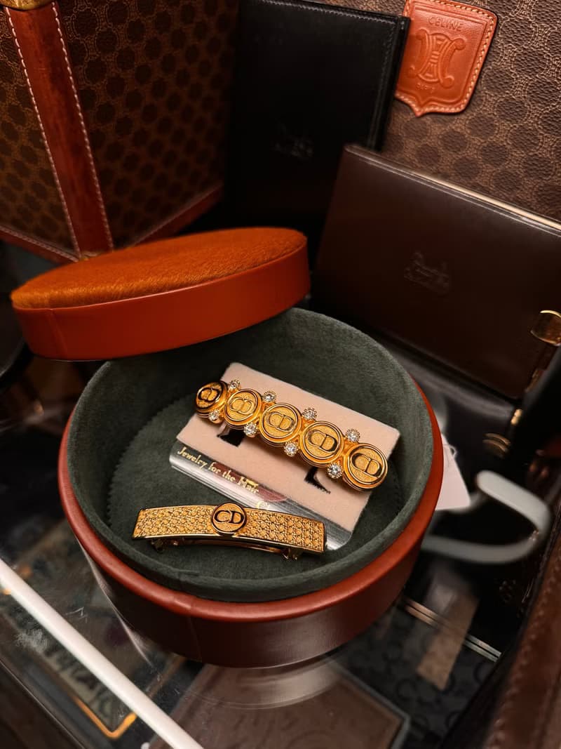 中古正品 未使用稀有品 Christian Dior CD logo 髮夾 迪奧 禮物