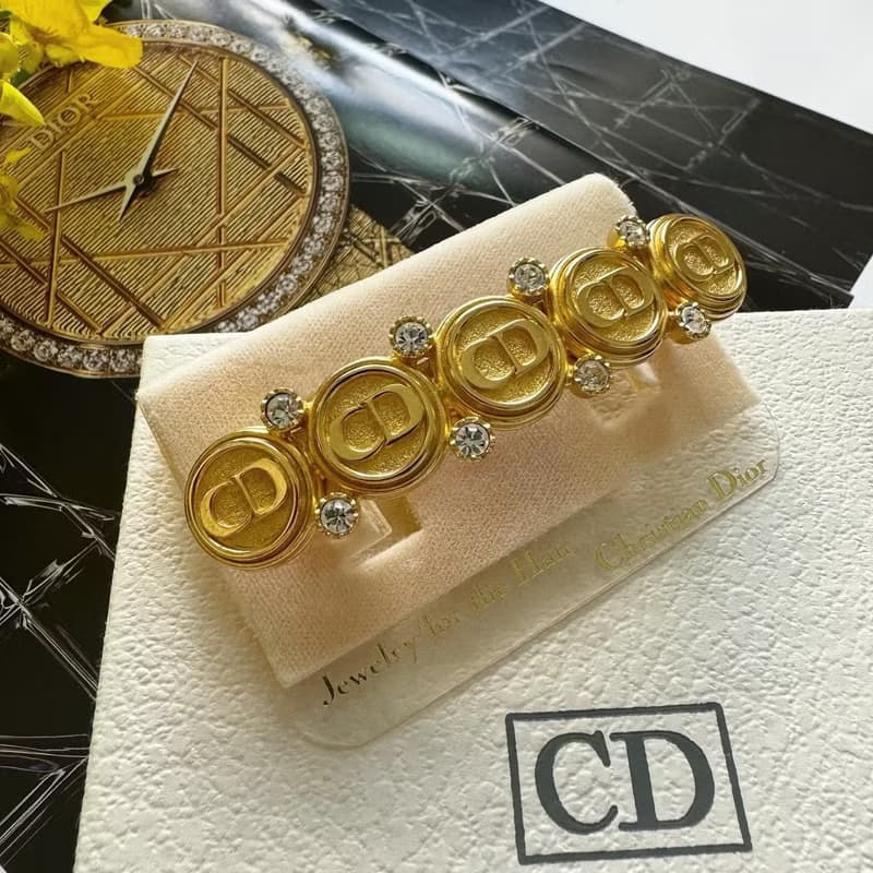 中古未使用稀有品 Christian Dior CD logo 髮夾