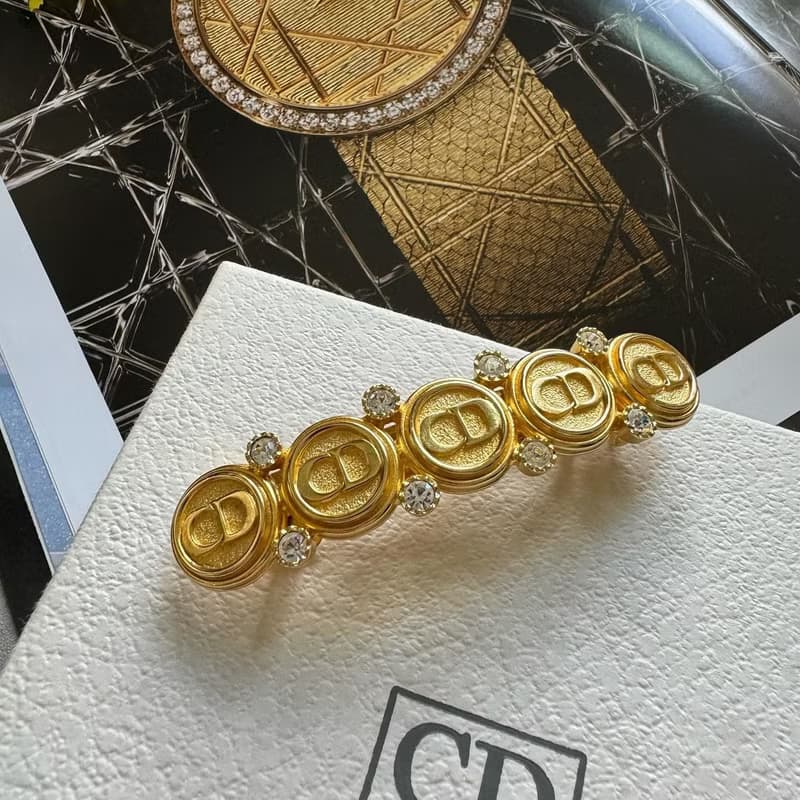 中古未使用稀有品 Christian Dior CD logo 髮夾