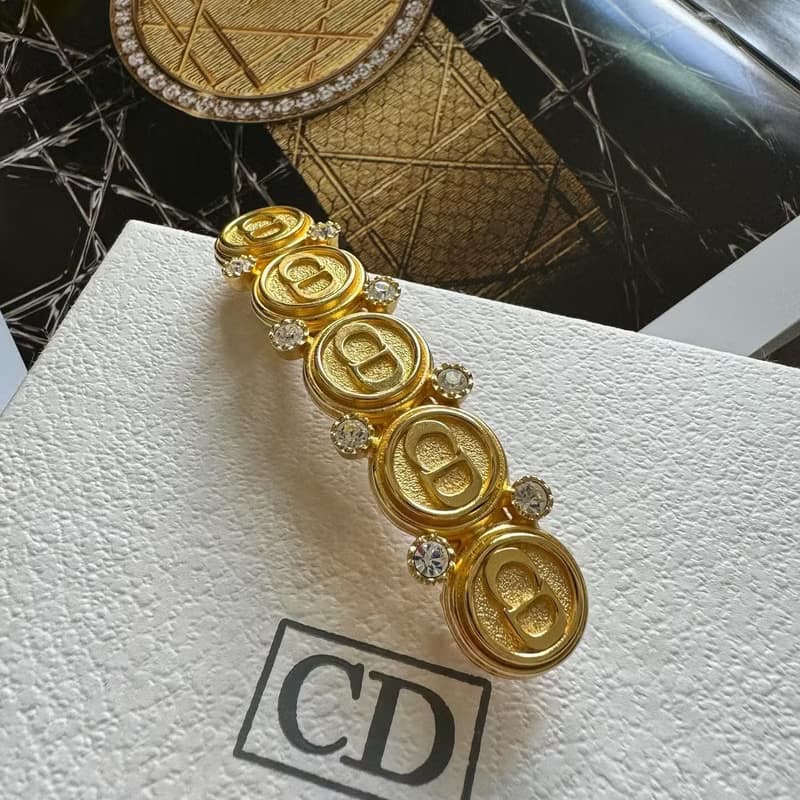中古未使用稀有品 Christian Dior CD logo 髮夾