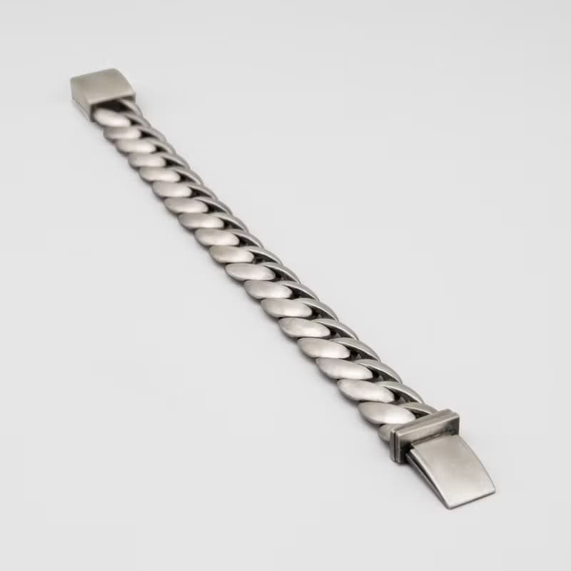 Basic Cuban Chain Bracelet M / DB-1