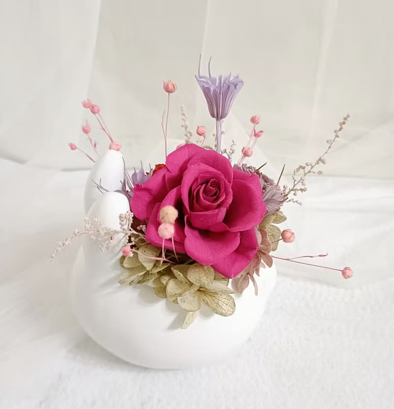 彌月戀愛兔開運盆花 求婚告白捧花外拍週年教師節生日交換禮物
