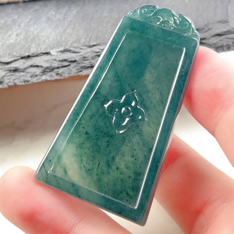 【天上聖母】冰種藍綠翡翠媽祖娘娘項鍊 | 天然A貨翡翠 | 送禮