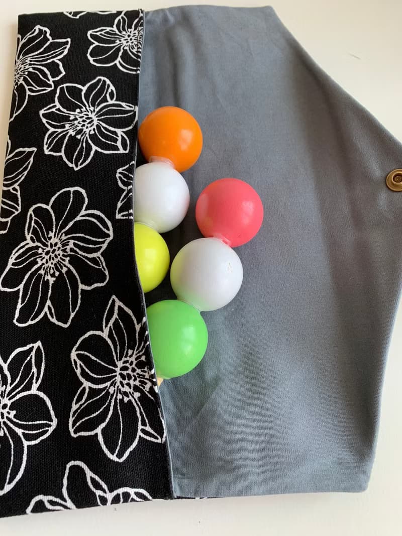 文青風環保筷袋  風情萬種 黑  手作餐具袋.交換禮物.